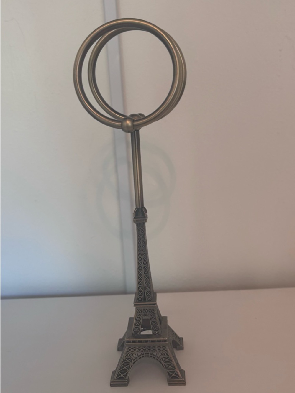 Eiffel Tower towel holder in Antique Brass